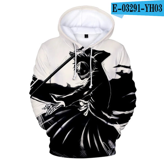 Bleach: Hoodies Long Sleeve Casual Hooded Streetwear Teenage Boy Clothes Oversized Hoodie pullover