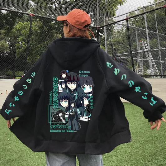 Demon Slayer: Tokitou Muichirou Zipper Coat Clothes  Plus Size Hoodie