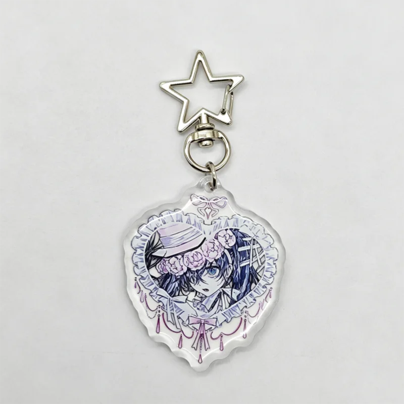 Black Butler: Ciel Phantomhive Elizabeth Midford Cosplay Keychain Acrylic Pendant Keyring 1 Pair Key Chain Bag Accessories