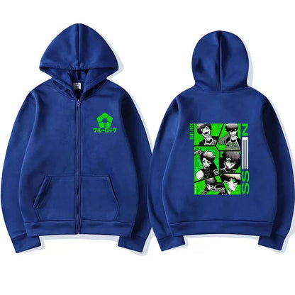 Blue Lock: Kunigami Rensuke Men Zipper Hoodie Spring Autumn Women Sweatshirt 2025 New Cartoon Anime Couple Jackets Coat