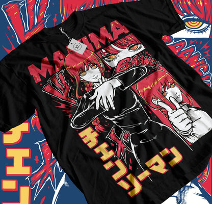 Chainsaw Man: Denji & Makima  T-Shirt PochitaAnime Manga Unisex T-Shirt All Size