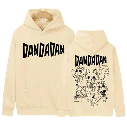 Dandadan: Okarun Dan Da Dan Graphic Hoody Funny Cat Style Men Women Fleece Sweatshirt Y2K Vintage Harajuku Hoodies