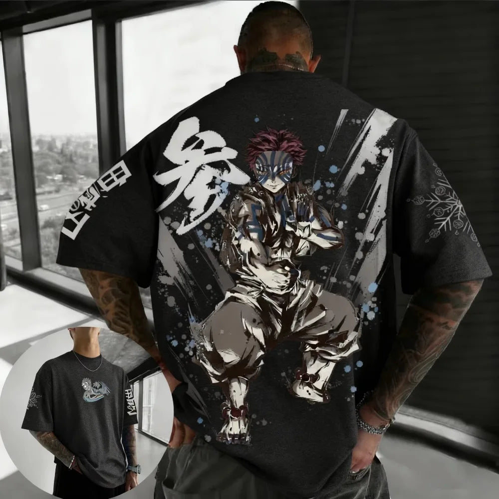 Demon Slayer: Anime Printed Men, Women T-shirt Casual Fashion Harajuku Style Street Wear Y2K