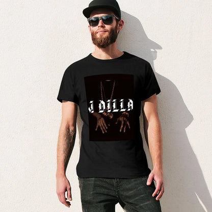 J Dilla: T-Shirt Big Size Short Sleeve Tee for Men