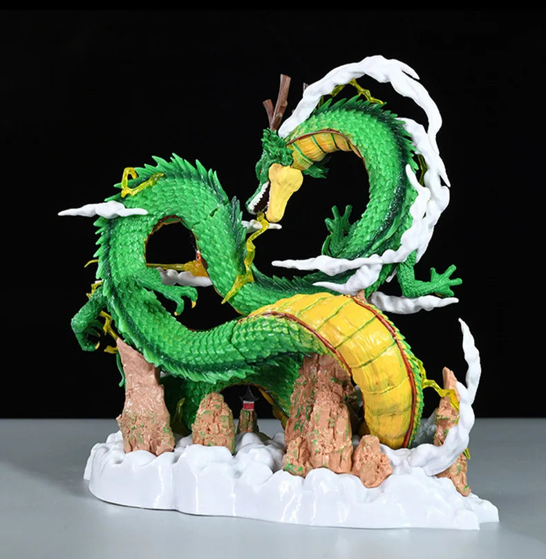 Dragon Ball: 24cm  Anime Figure Shenron Figure Goku And Shenron Figurine Model Pvc Statue Doll Collection Room Toy Gifts