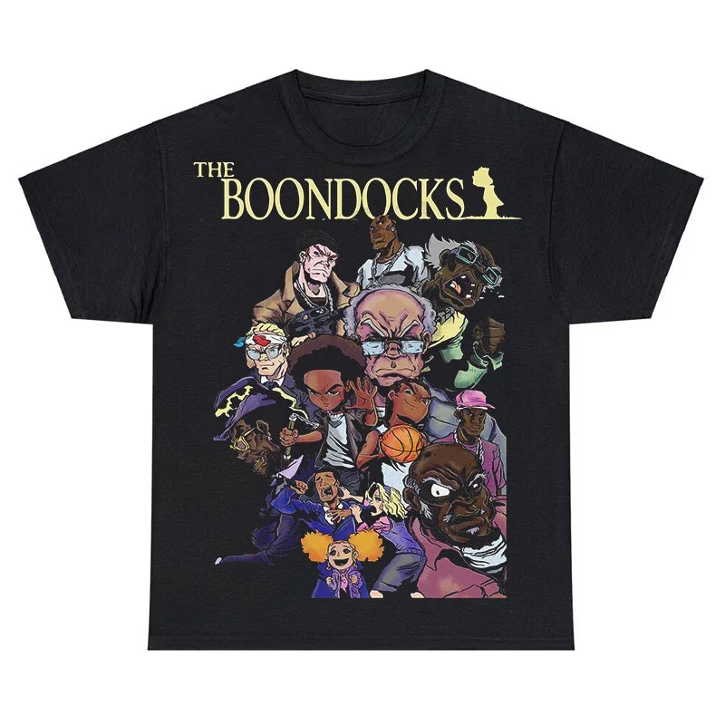 The Boondocks: T-Shirt Men Women 100% Cotton Plus Size Fashion O-Neck Casual Streetwear Loose Oversized Printed Unisex Tees