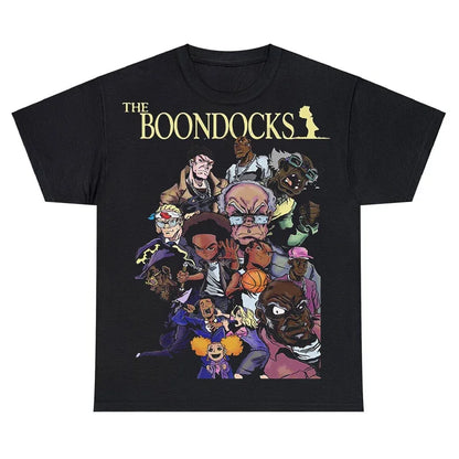 The Boondocks: T-Shirt Men Women 100% Cotton Plus Size Fashion O-Neck Casual Streetwear Loose Oversized Printed Unisex Tees