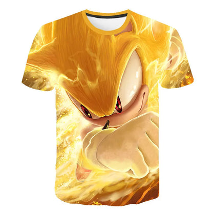 Sonic The Hedgehog: Boys Sonic T-Shirt Kids TShirts Baby Boys Casual Short Sleeves Print T-shirt For Boy Summer Children Tee Shirts Tops