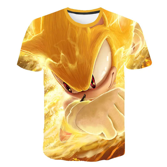 Sonic The Hedgehog: Boys Sonic T-Shirt Kids TShirts Baby Boys Casual Short Sleeves Print T-shirt For Boy Summer Children Tee Shirts Tops