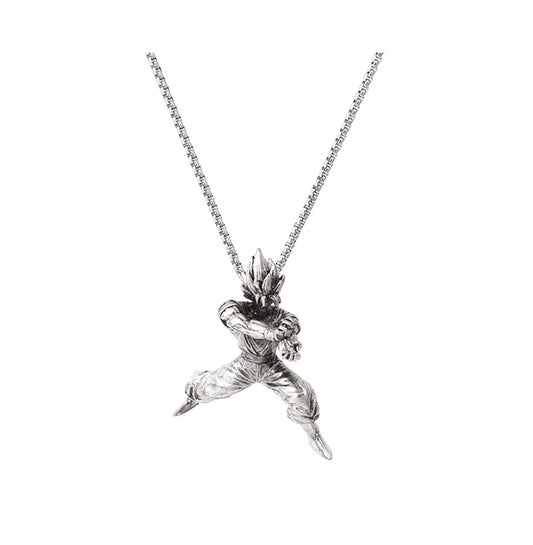 Dragon Ball Z: Super Saiyan Son Goku Alloy Electroplate Necklace Personality Jewelry Pendant Hip Hop Sweater Chain Comic