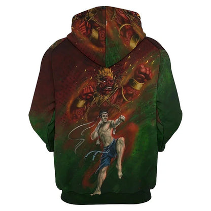I.L.F.A.: New Pop 3D Muay Thai Boxer Baki style Printing Hoodies For Men Kids Fashion Sports Pullovers Fitness Gym Boxing Sweatshirts Harajuku Hoodie