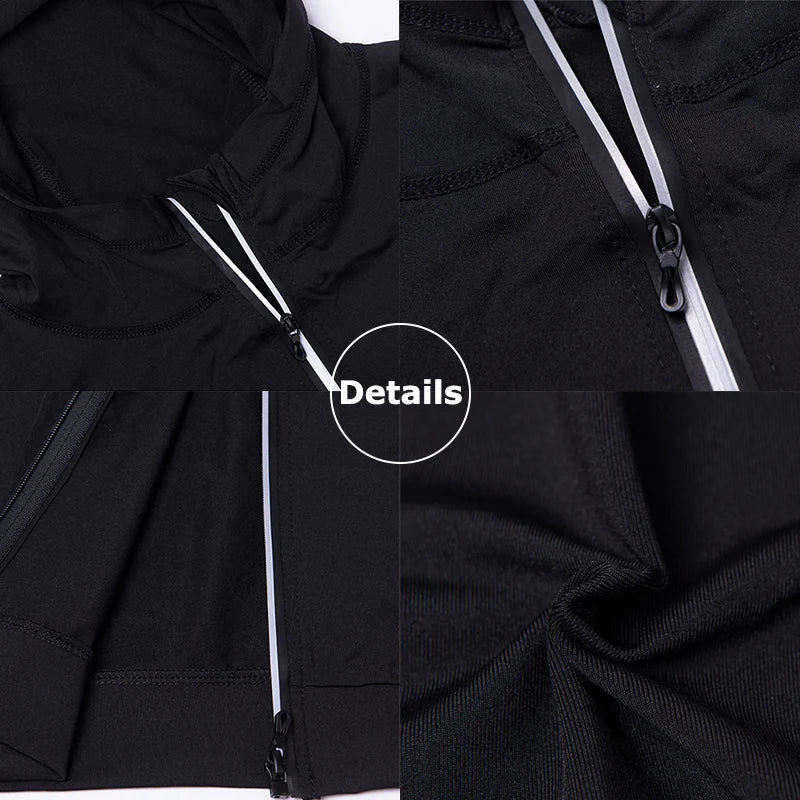 Baki: Print Fitness Running Jackets for Men Sports Athletic Hooded Coats Quick Dry Stretch Outwear Long Sleeve Zip Up Tops
