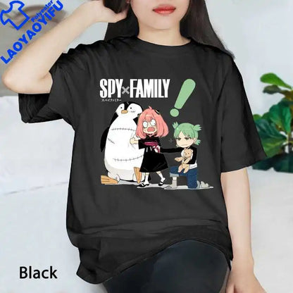 Spy x Family: Casual Funny Anya Forger Anime Shirt Men Women Polyester Material T-shirt New Picture Short Sleeve Tee Camisa Clothes