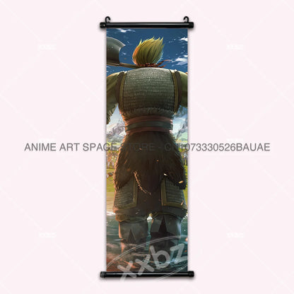 Vinland Saga: Hanging Painting Thorfinn Karlsefni Anime Decorative Poster Leif Ericson Room Decor Scroll Picture Cartoon Wall Art