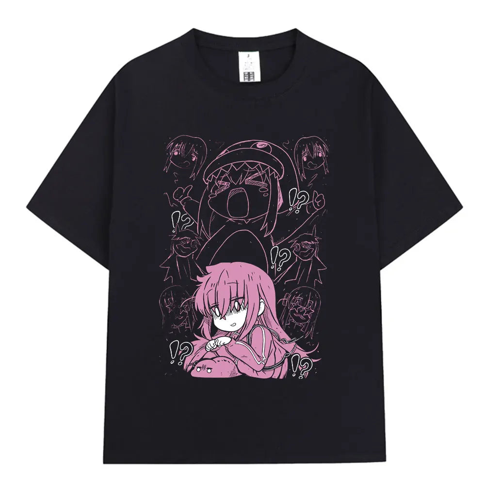 Bocchi The Rock: T-shirt Anime Gotoh Hitori Graphic T-shirts Men Women Summer Oversized Cotton T Shirts Streetwear