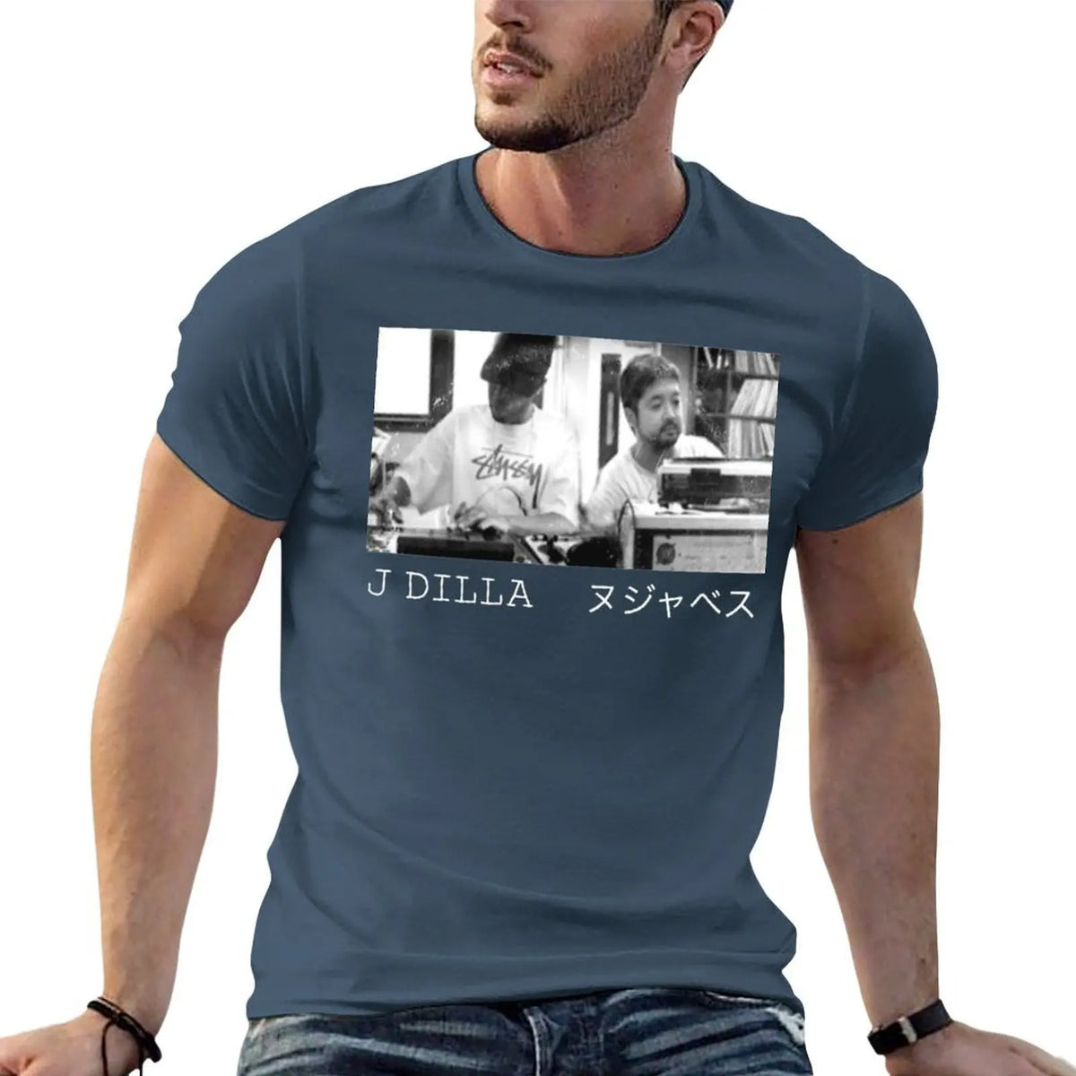 Dilla x Nujabes: T-Shirt Large Size Loose Casual Tee - Samurai Champloo