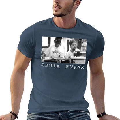 Dilla x Nujabes: T-Shirt Large Size Loose Casual Tee - Samurai Champloo