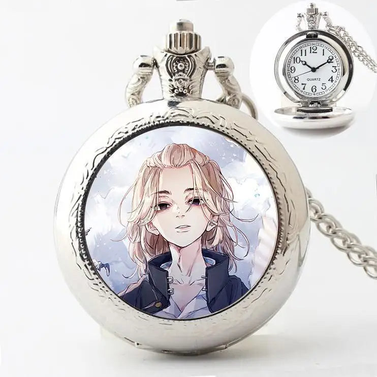 Tokyo Revengers: Manjiro Sano Ryuguji Ken Movie Peripherals Cartoon Pocket Watch Personality Vintage Hanging Chain Holiday Gifts