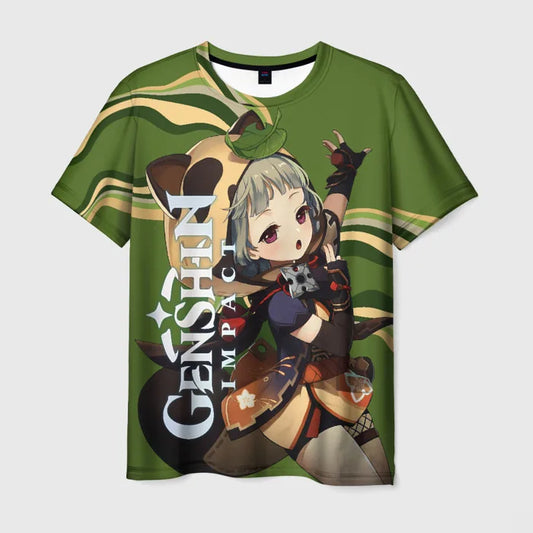 Genshin Impact: 3D Print Men's/Women's T-Shirts Summer Fashion Harajuku Short Sleeve Tee Top Oversized Streetwear