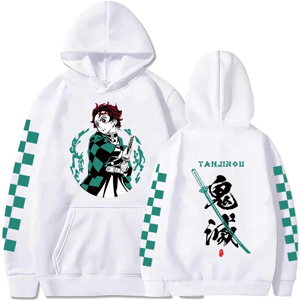 Demon Slayer: Hoodie Kamado Tanjirou Plus Size Harajuku Female Long Sleeve Streetwear Clothing