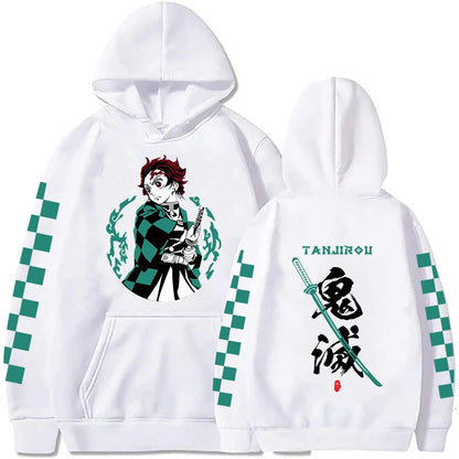 Demon Slayer: Hoodie Kamado Tanjirou Plus Size Harajuku Female Long Sleeve Streetwear Clothing