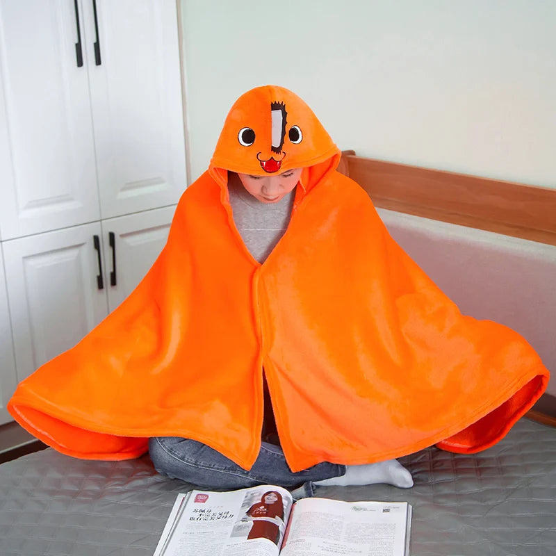 Chainsaw Man: High Quality Cute Pochita Cloak Plush Blanket Quanxi Props Kawaii