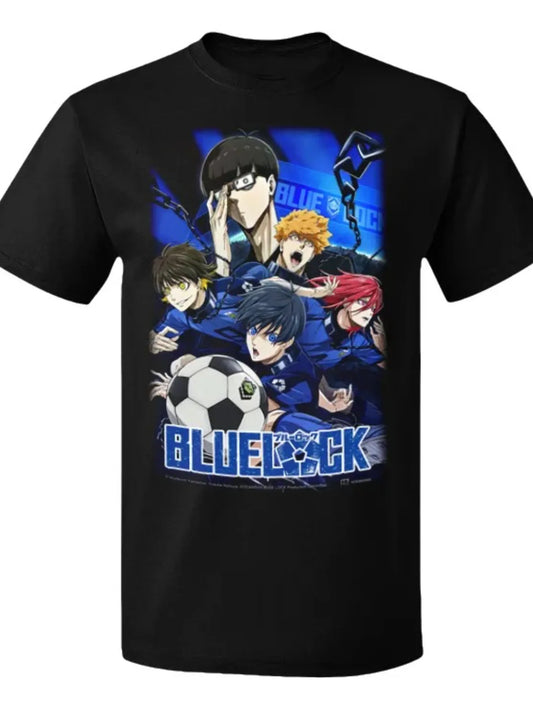 Blue Lock: Manga T-Shirt - 100% Cotton, Men's Couples Gym/Outdoor Anime Casual Tee