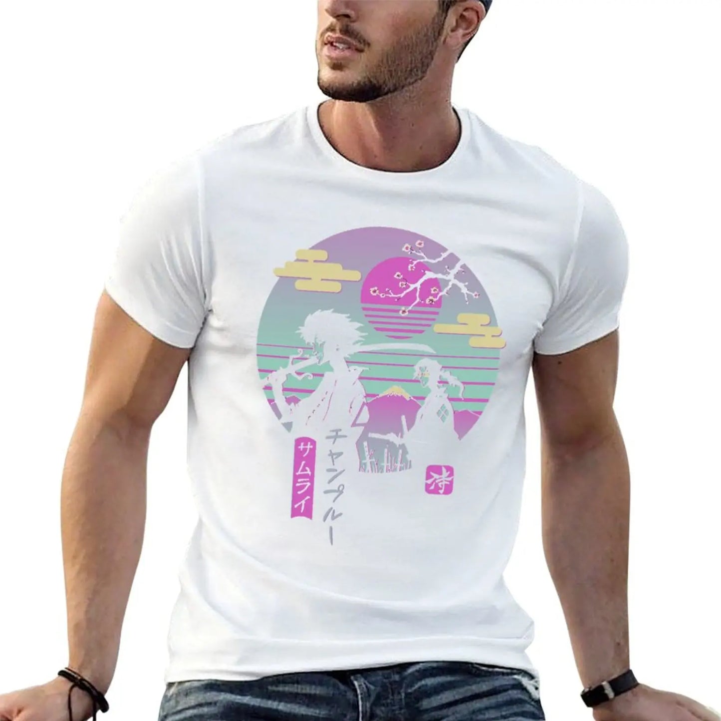 Samurai Champloo: T-shirt new edition summer top customs vintage mens t shirts casual stylish