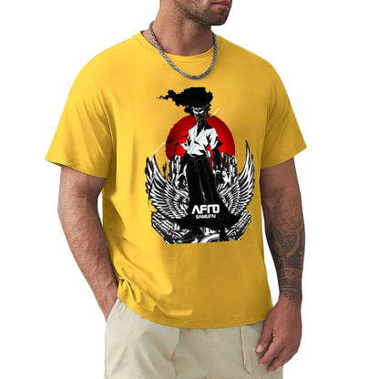 Afro Samurai:  T-Shirt plus size tops heavyweight t shirts