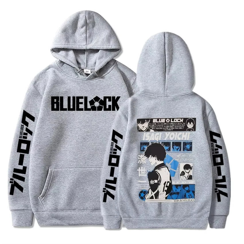 Blue Lock: Isagi Yoichi Printed Hooded Men Women Hot Manga Printed Hoodies Streetwear Harajuku