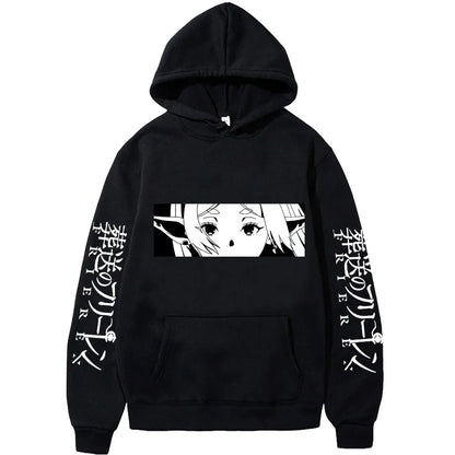 Frieren: Beyond Journey's End Women Sweatshirts Frieren Eyes Printed Hoodies Plus Size Long Sleeve Casual Pullovers