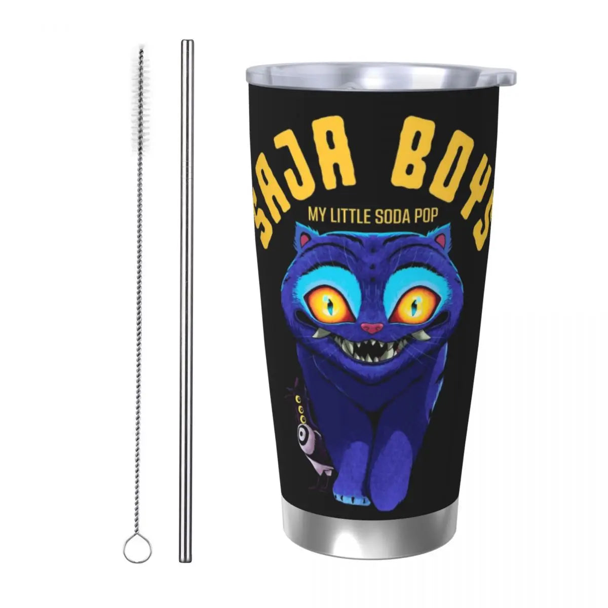 KPop Demon Hunters - Derpy  Insulated Tumbler with Lid Vacuum Thermal Mug Outdoor Travel Car Bottle Cup, 20oz