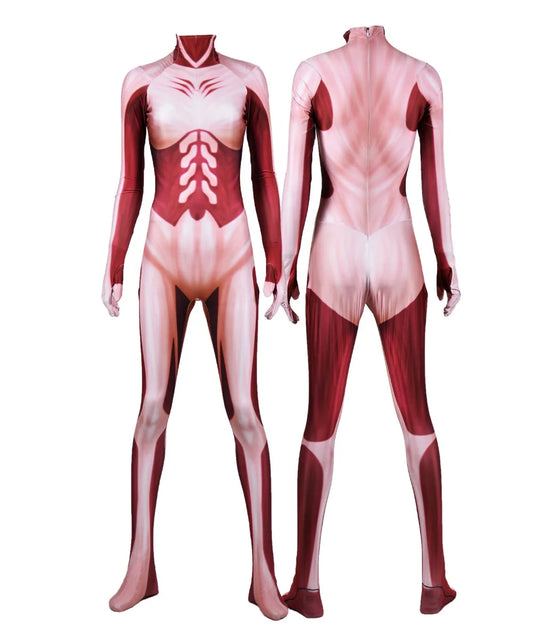 Attack on Titan: Female Annie Leonhart Cosplay Bodysuit 3D Imprimer Skin Zentai Costume Halloween Party JumpSuit