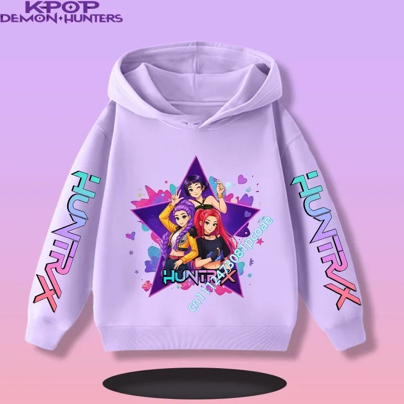 KPop Demon Hunters:  Children's Sweatshirt Girls' Clothes Girls' Sweatshirt New Fall and Winter New Cute Fashion Hoodie
