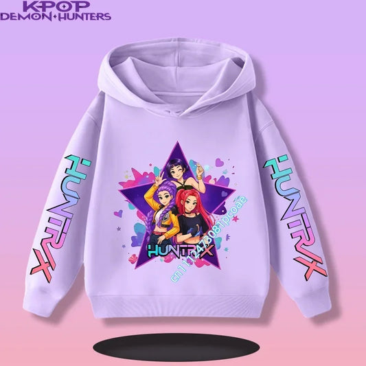 KPop Demon Hunters:  Children's Sweatshirt Girls' Clothes Girls' Sweatshirt New Fall and Winter New Cute Fashion Hoodie
