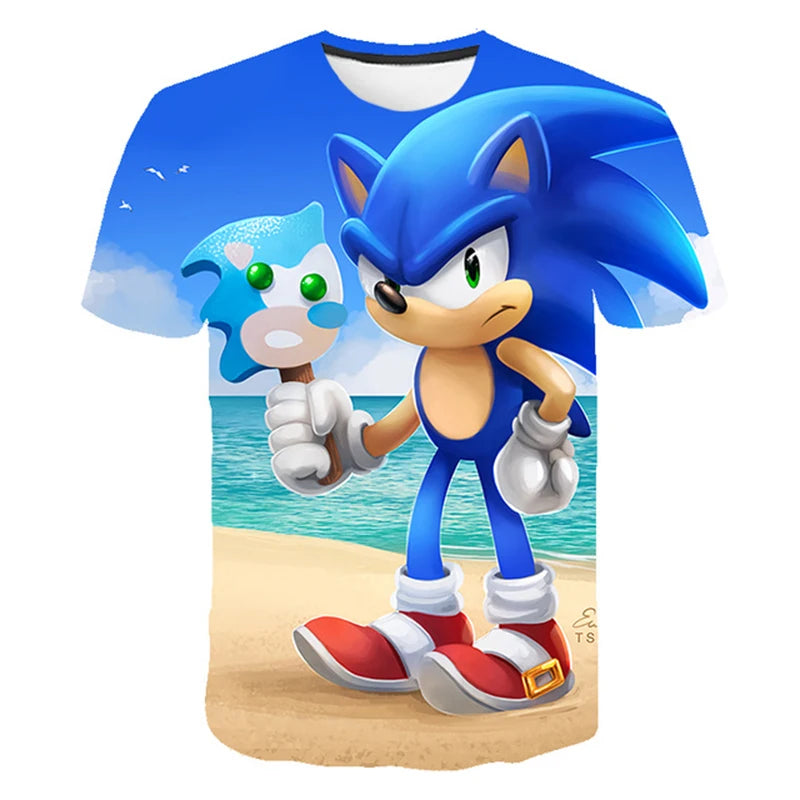 Sonic The Hedgehog: Boys Sonic T-Shirt Kids TShirts Baby Boys Casual Short Sleeves Print T-shirt For Boy Summer Children Tee Shirts Tops