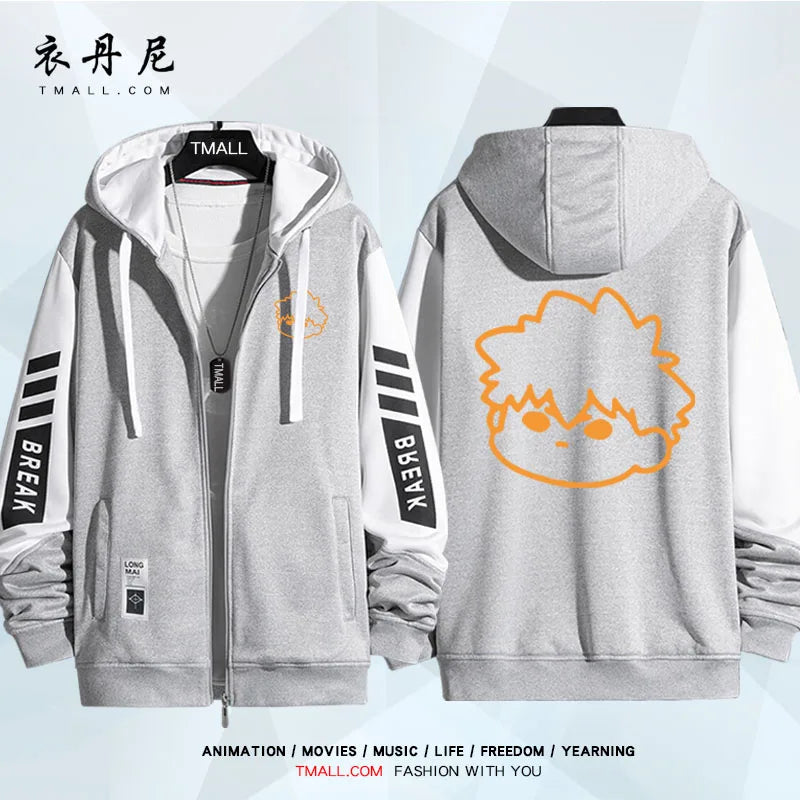 Blue Lock: Isagi Yoichi Nagi Seishiro Cosplay Costum Long Sleeve Print Jacket Zipper Hoodie Women Men FashionHooded Costumes Couple Jacket
