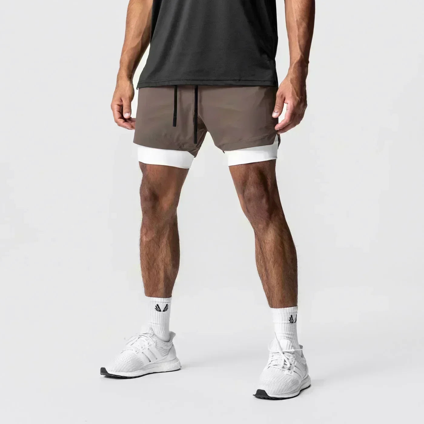 Dragon Ball Goku Anime Gym Shorts Men Double-layer 2-in-1 Sports Pants New Summer Japanese Cartoon Print Beach Pants Streetwear