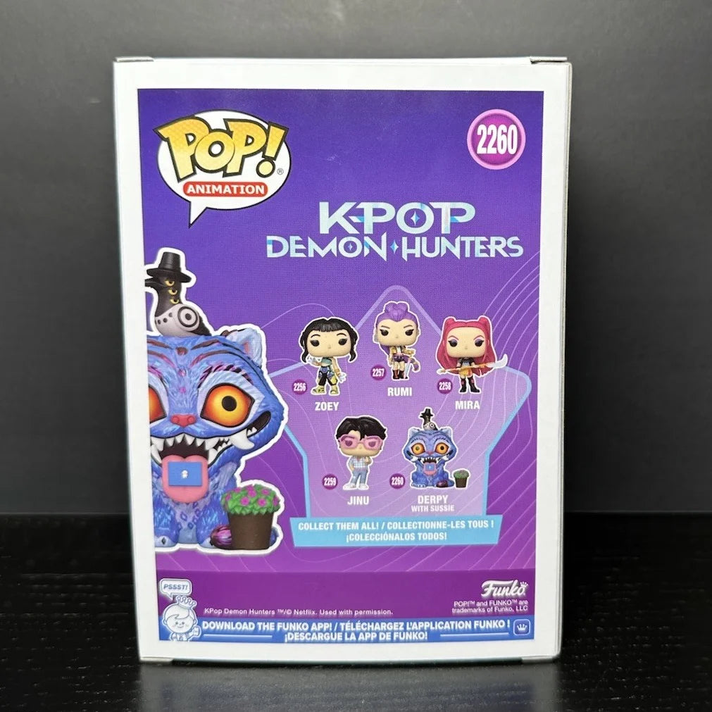KPop Demon Hunters: Derpy with Sussie (Glow)Figure Funko Pop! #2260 Official Authentic Limited Edition Figures KPop Fans Gift Toy