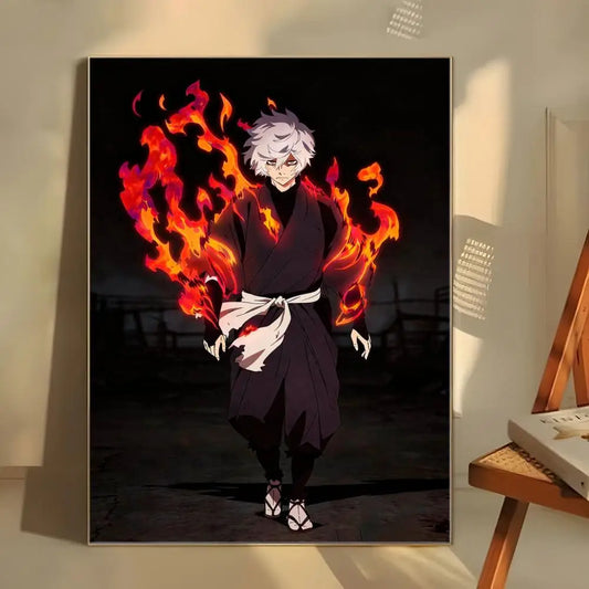 Hell's Paradise: Classic anime  Poster  Self-adhesive Art Waterproof Paper Sticker Coffee House Bar Room Wall Decor