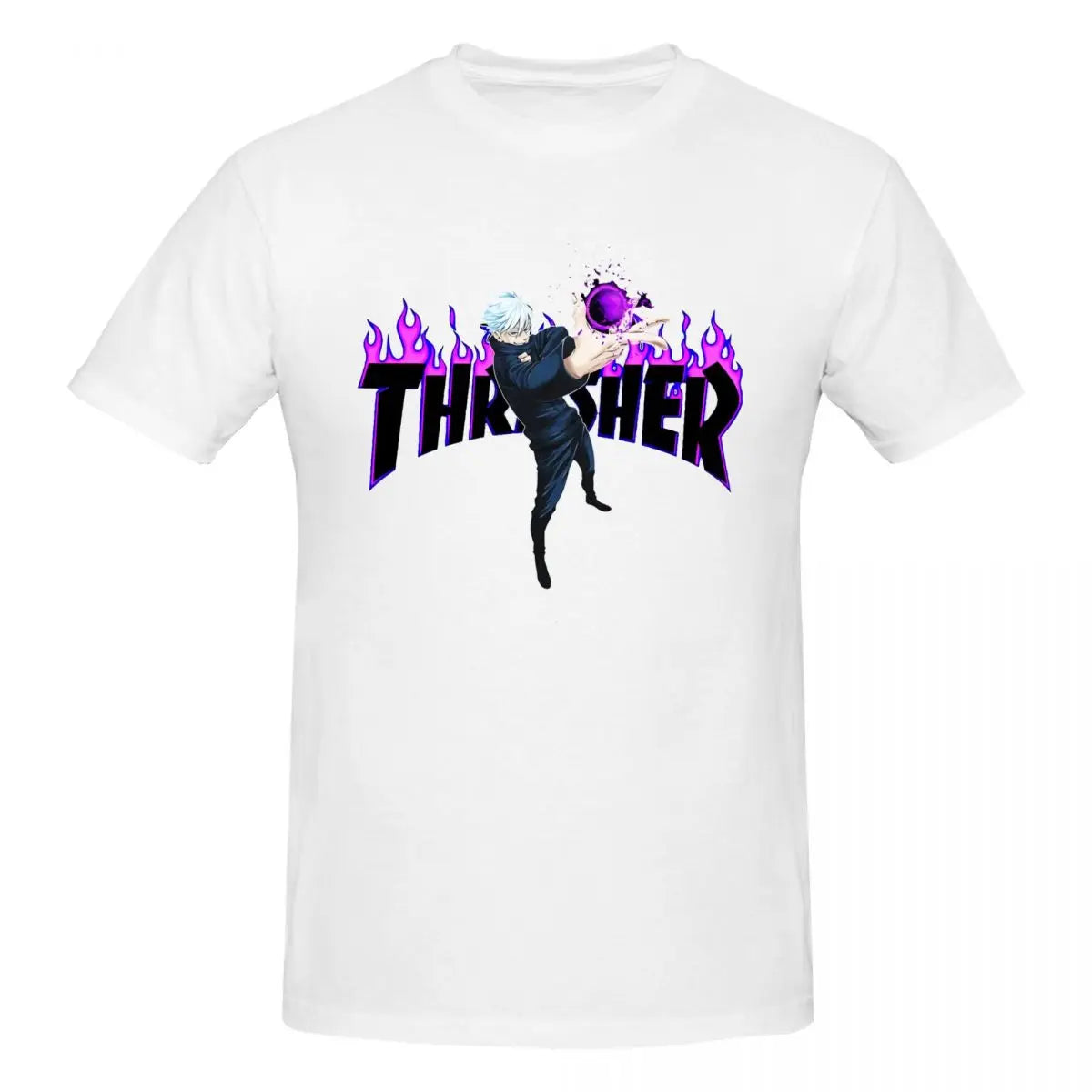 Jujutsu Kaisen: Thrasher T Shirt Satoru Gojo Short Sleeves Harajuku