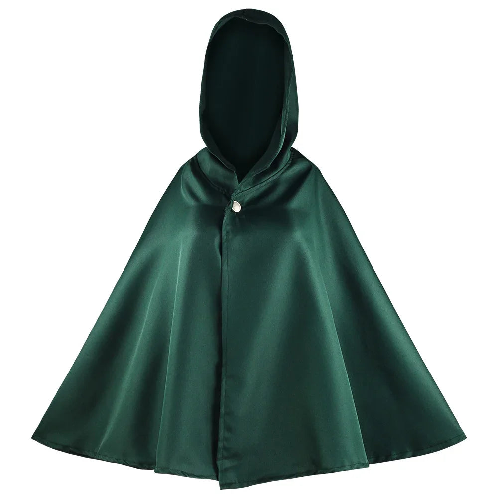 Attack on Titan Cosplay Costumes Giant Cloak with Hat Shingeki No Kyojin Scouting Legion Green Cape Clothes