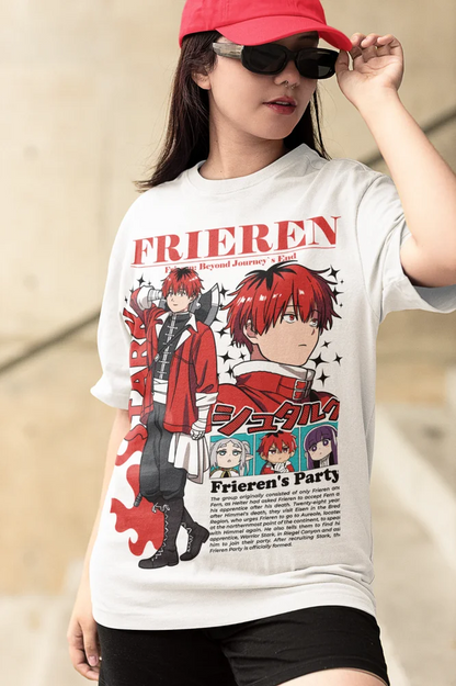 Frieren: Beyond Journey's End -- T-Shirt Fern Stark Girl Anime Gifts Shirt All Size