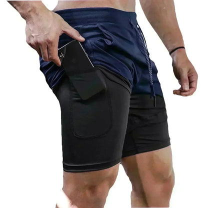 Naruto: Anime New Sports 2-in-1 Shorts 2025 Men and Women Summer Gym Training Sweat-absorbing Breathable Fake Two-piece Shorts