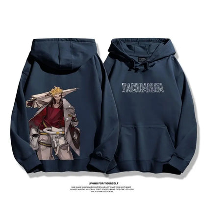 Gachiakuta:  Rudo Enjin Hoodies Men Women Fleece Warm Oversized Hooded Sweatshirt Pullover Casual Loose Street Female Male Clothes