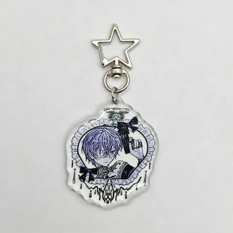 Black Butler: Ciel Phantomhive Elizabeth Midford Cosplay Keychain Acrylic Pendant Keyring 1 Pair Key Chain Bag Accessories