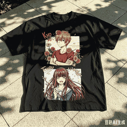 Fruits Basket: Anime Lover T-shirt Oversized Unisex Streetwear Trendy Cotton Print T-shirts for Men Women Fashion Breathable soft