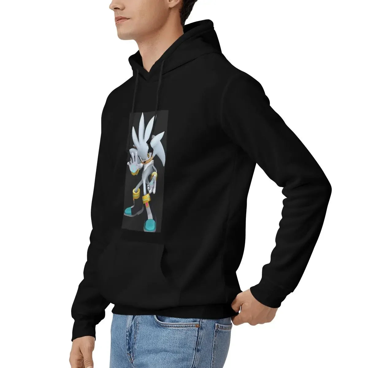 Sonic the Hedgehog: Silver The Hedgehog Sonic The Hedgehog  Hoodies Men's Women Pullover Sweatshirt Harajuku Long Sleeve Streetwear Autumn Winter