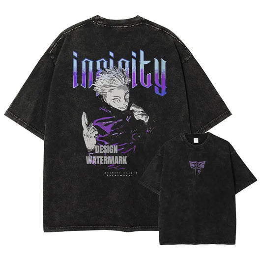 Jujutsu Kaisen: T Shirts Vintage Washed CHOSO T-shirt Oversize Short Sleeve Fushiguro Toji Gojo Saturo Itadori