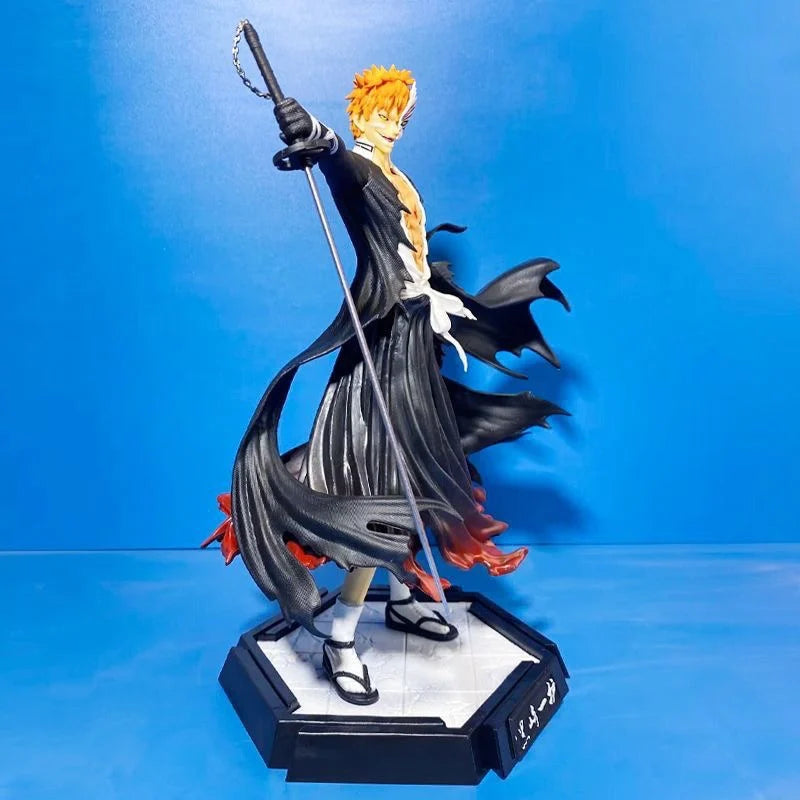 Bleach 35cm Ichigo Kurosaki Ichigo Figure Gk Action Figurine Pvc Statue Model